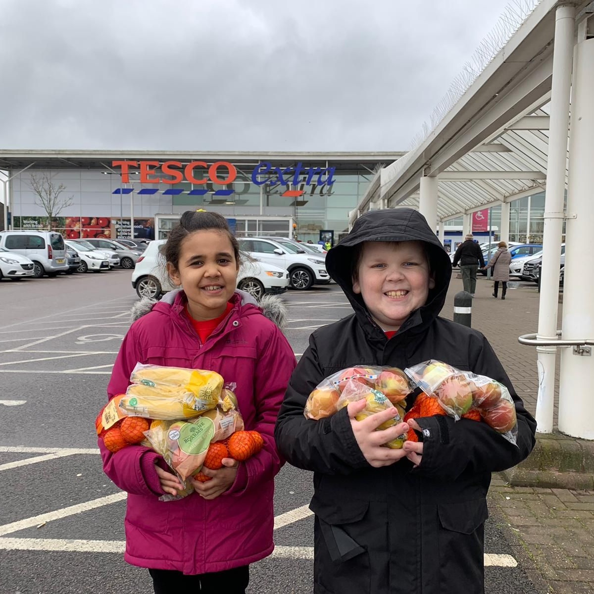 Northway Primary School Tesco fruit donations